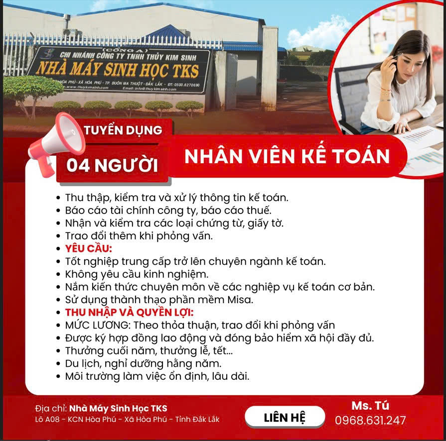 Việc làm Kế toán Buôn Ma Thuột