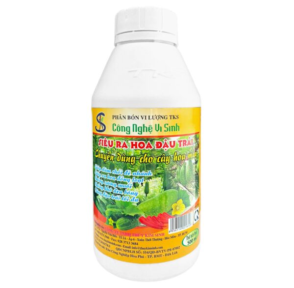 PHÂN BÓN LÁ TKS SIÊU RA HOA ĐẬU TRÁI CHUYÊN DÙNG CHO CÂY HOA MÀU